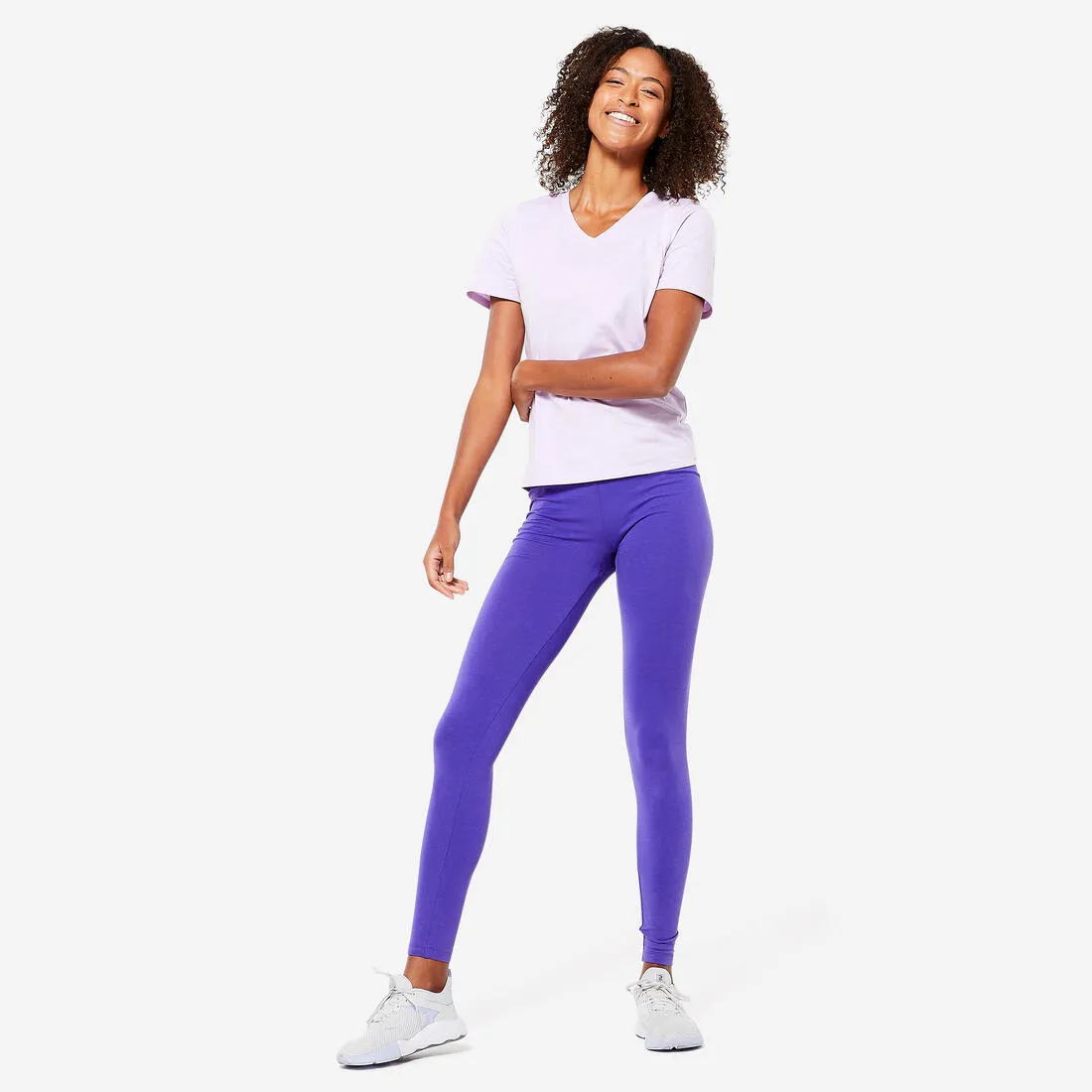 Women's V-Neck Cotton Fitness T-Shirt