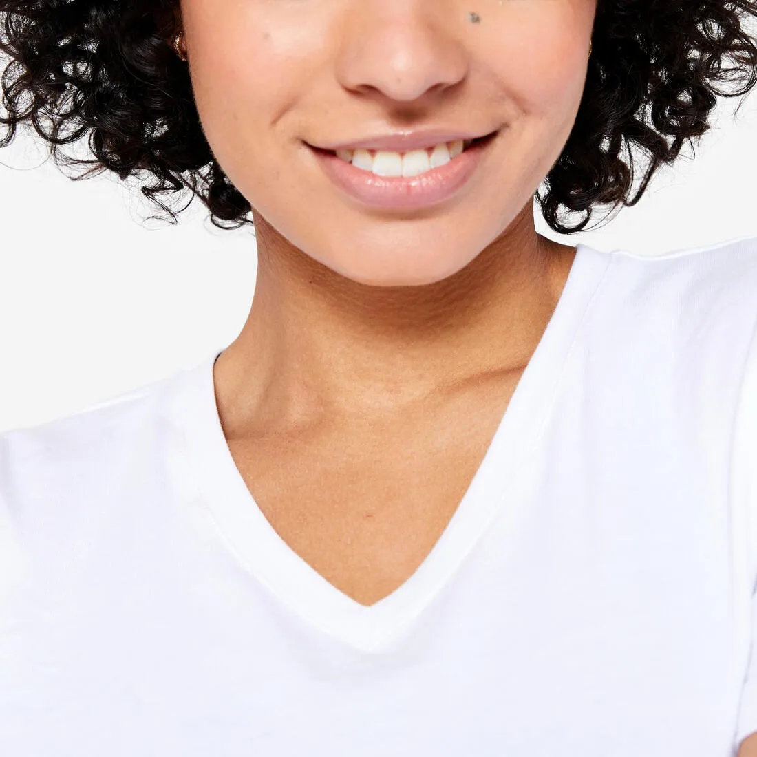 Women's V-Neck Cotton Fitness T-Shirt