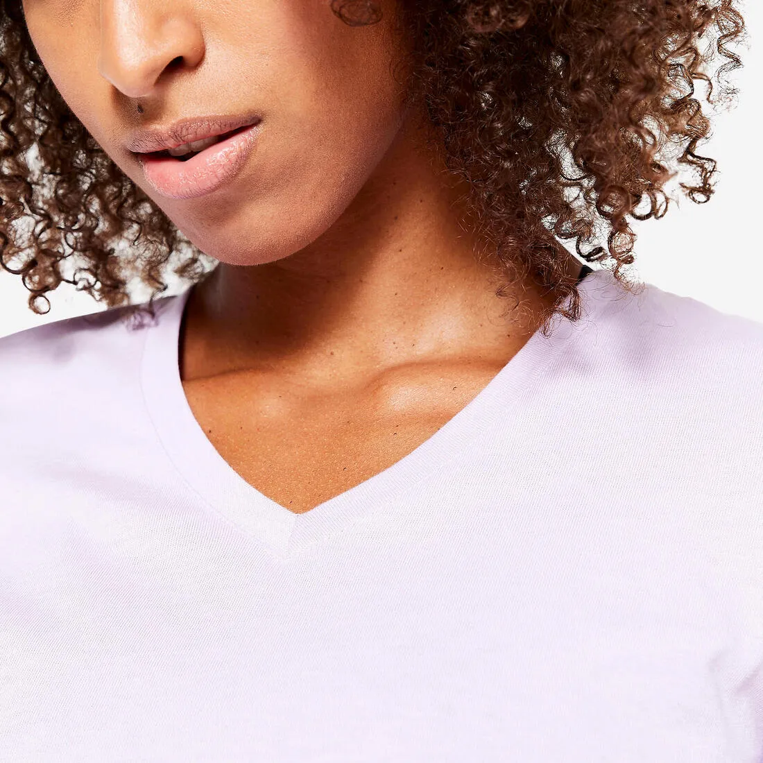 Women's V-Neck Cotton Fitness T-Shirt