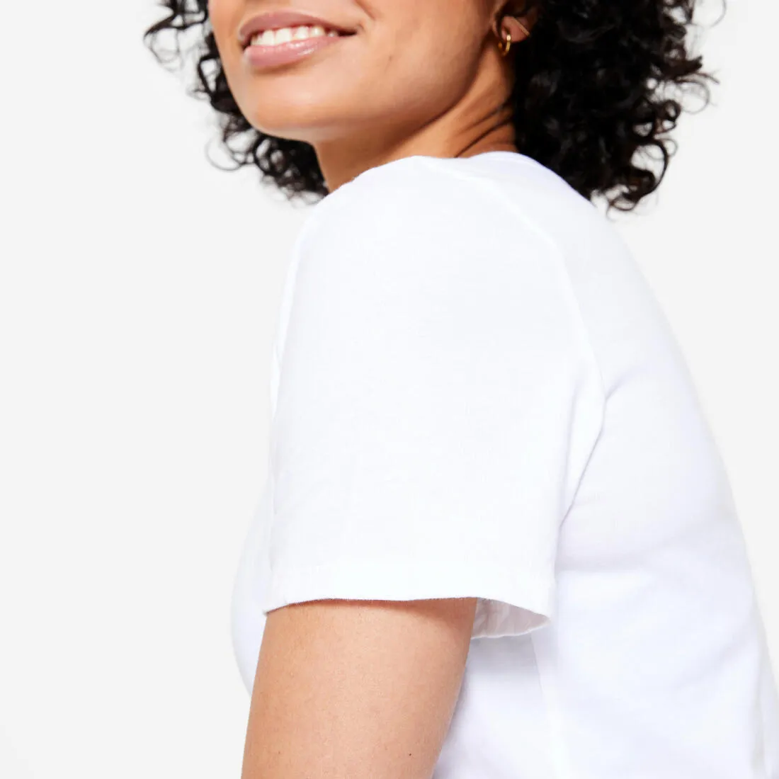 Women's V-Neck Cotton Fitness T-Shirt