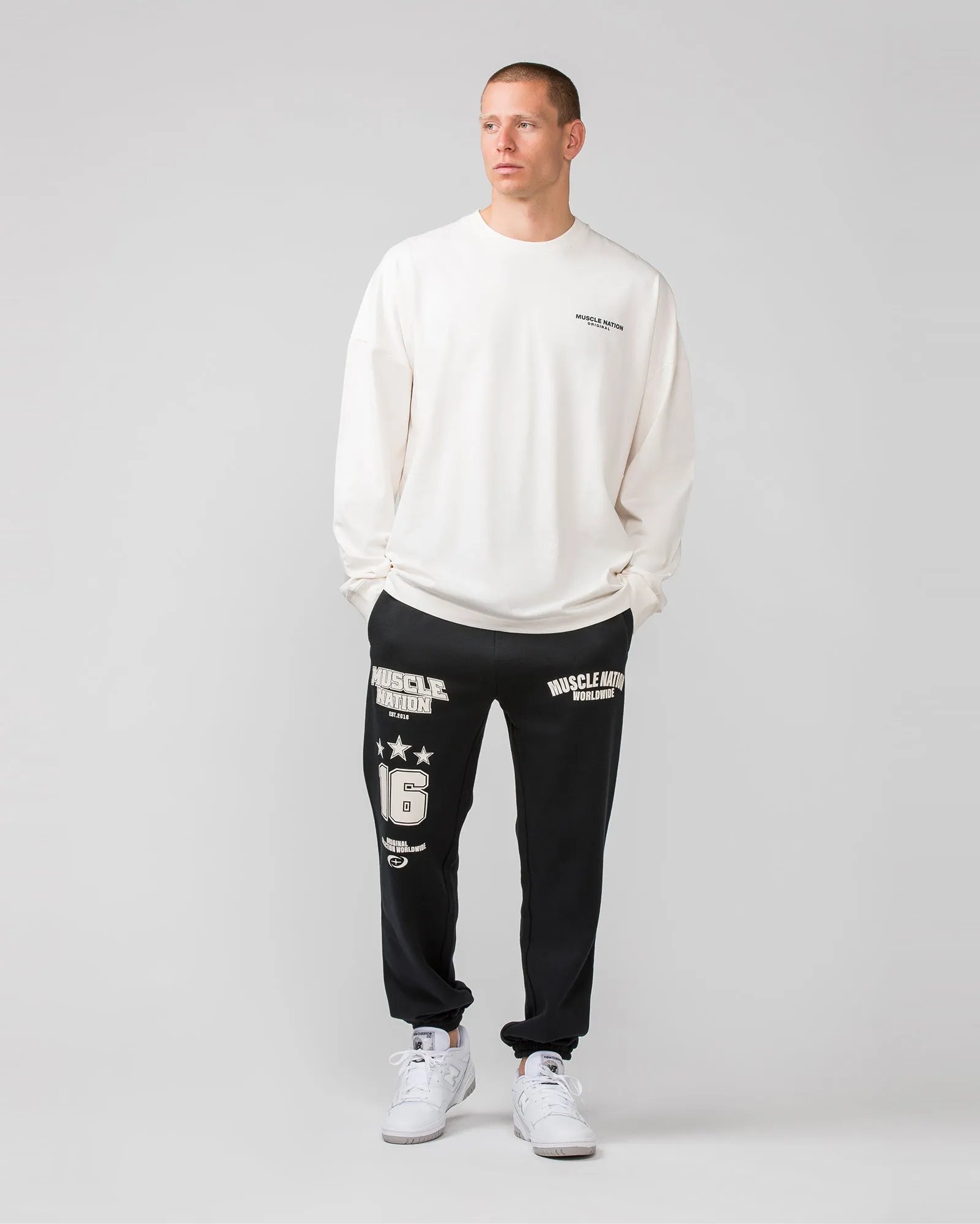 Worldwide Long Sleeve Tee - Travertine