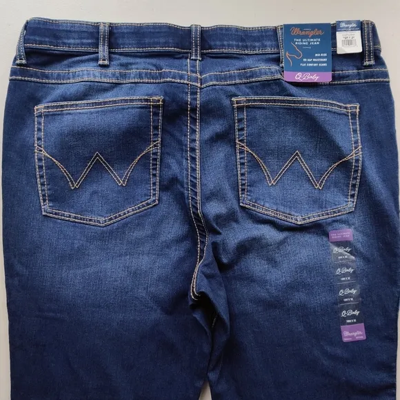 WRANGLER Ultimate Riding Jean 18Wx32 Q-Baby Mid-Rise Boot Cut Stretch Womens NWT