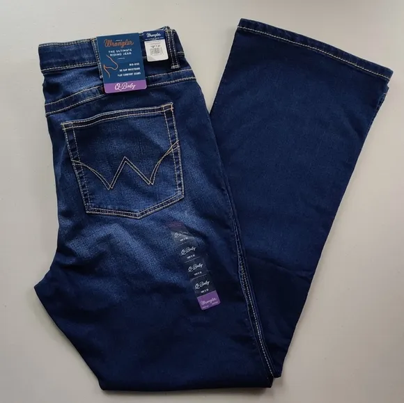 WRANGLER Ultimate Riding Jean 18Wx32 Q-Baby Mid-Rise Boot Cut Stretch Womens NWT