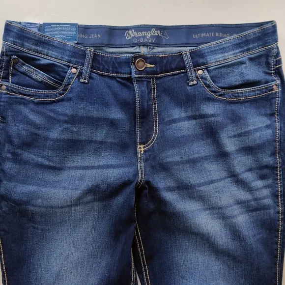 WRANGLER Ultimate Riding Jean 18Wx32 Q-Baby Mid-Rise Boot Cut Stretch Womens NWT