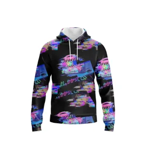 Y2K Full Zip Unisex Hoodie with Kangaroo Pocket Fringes