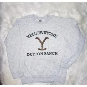 Yellowstone Leopard Dutton Ranch sweatshirt