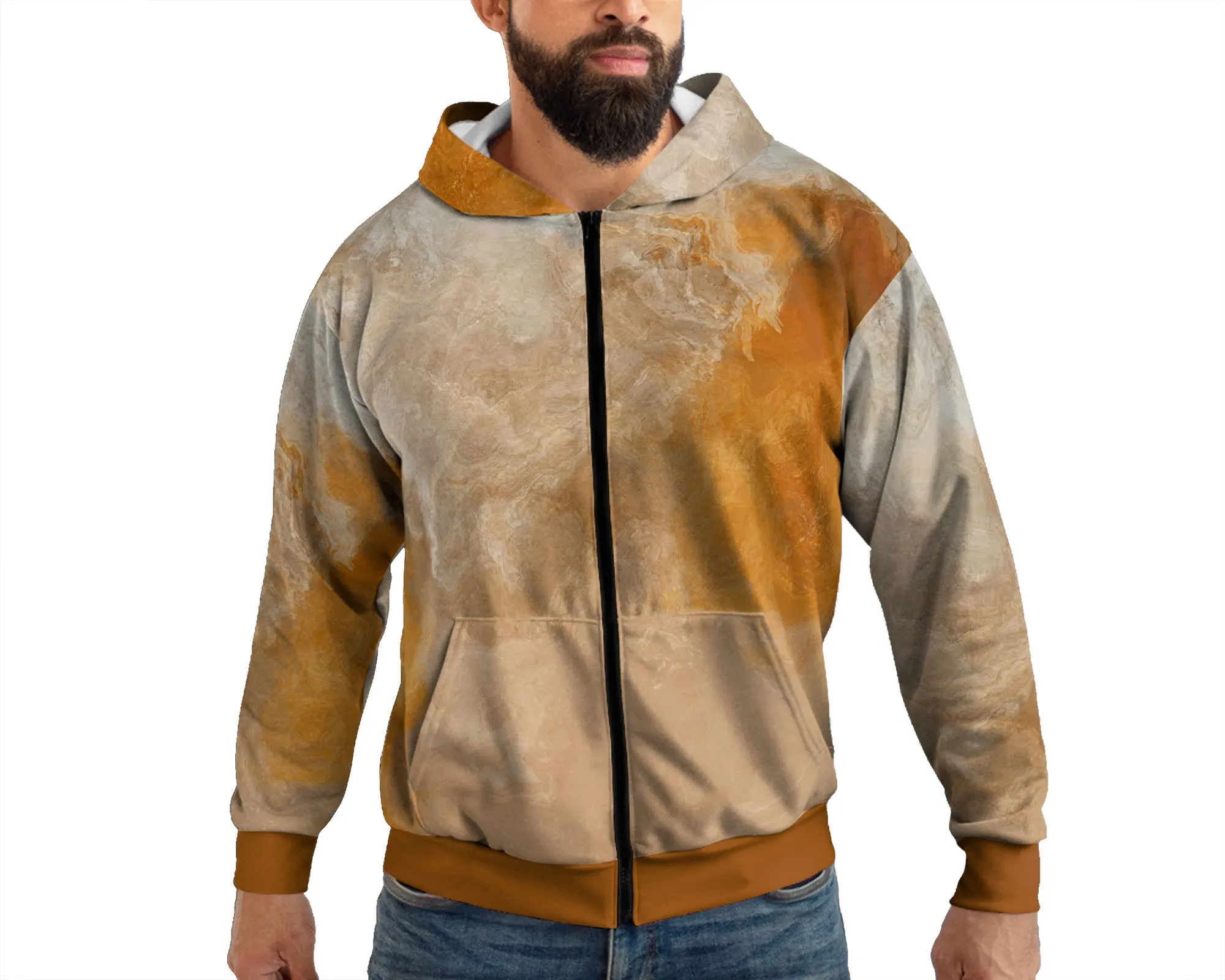 Zip Hoodie, Evening Gold