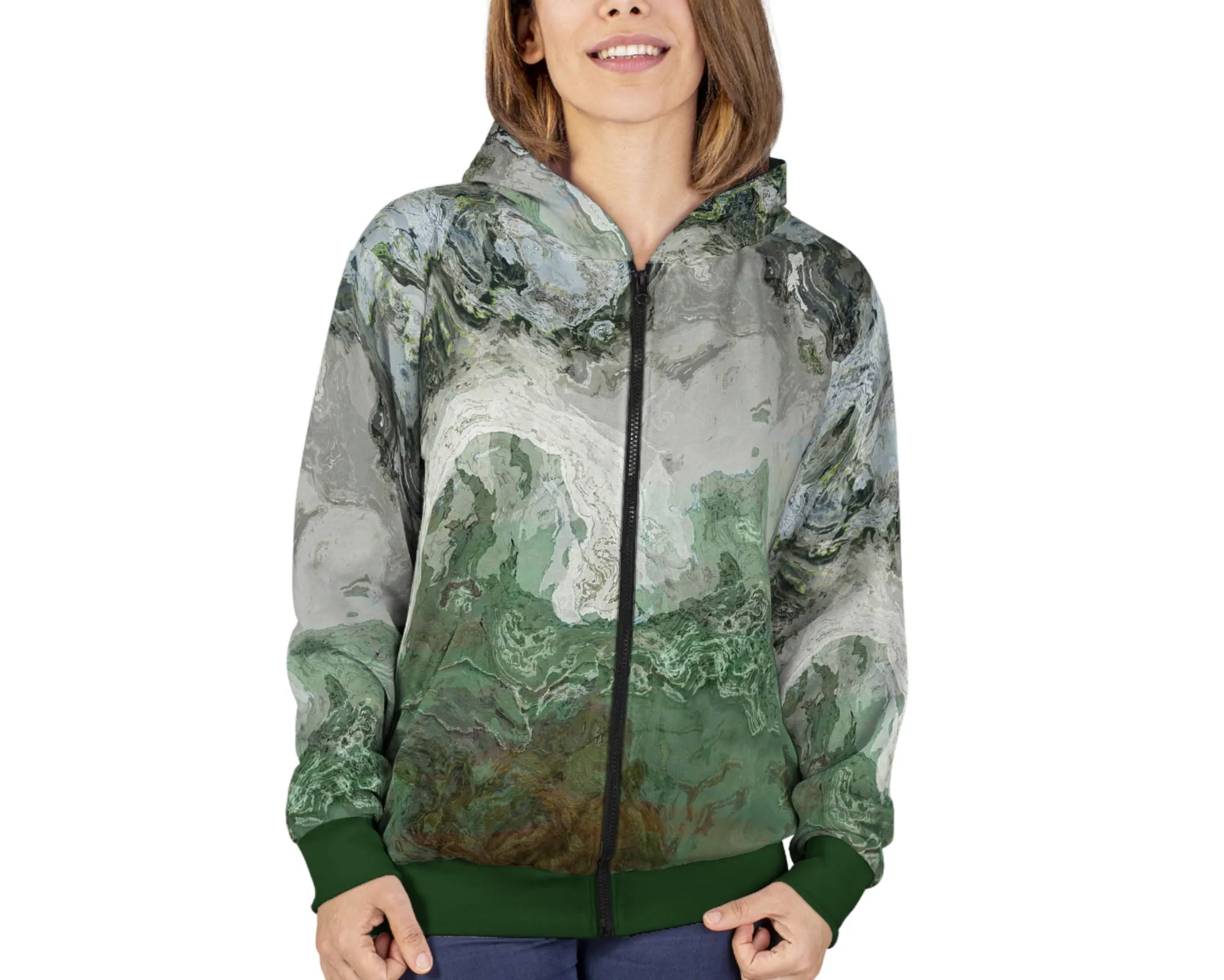 Zip Hoodie, River Wind