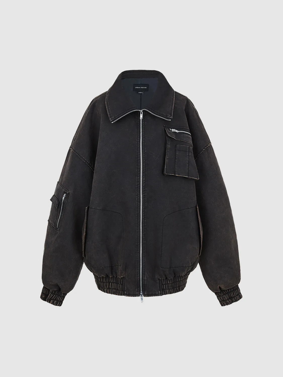 Zip Up Front Lapel Jackets
