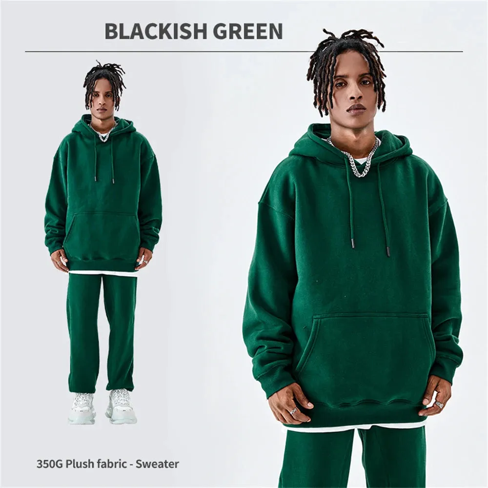 ZODF Casual Winter Fleece Solid Hoodies