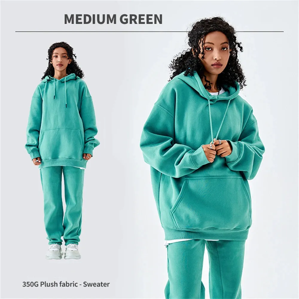 ZODF Casual Winter Fleece Solid Hoodies