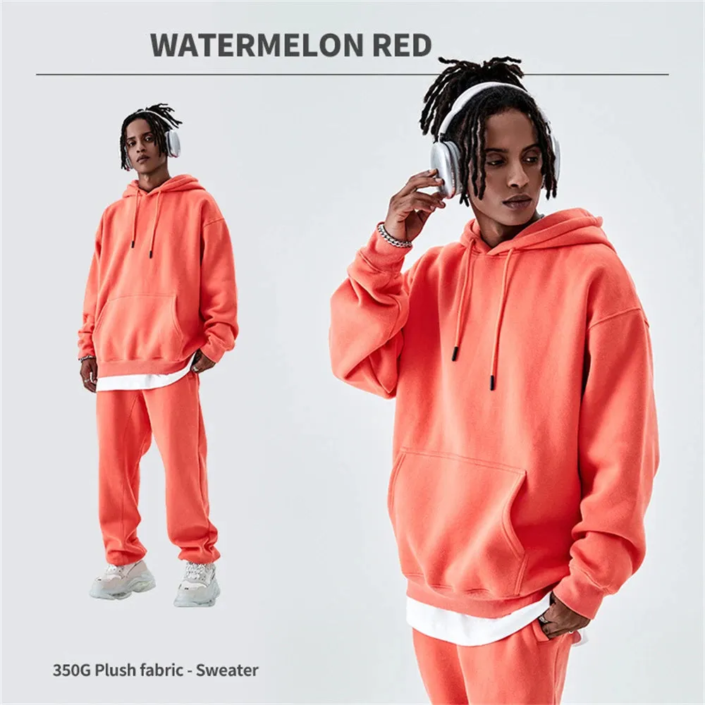 ZODF Casual Winter Fleece Solid Hoodies