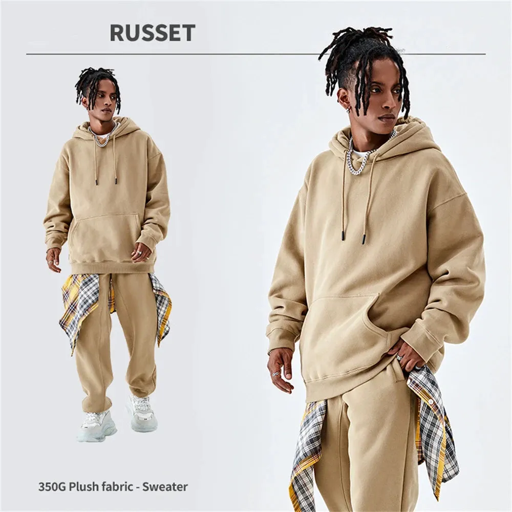 ZODF Casual Winter Fleece Solid Hoodies