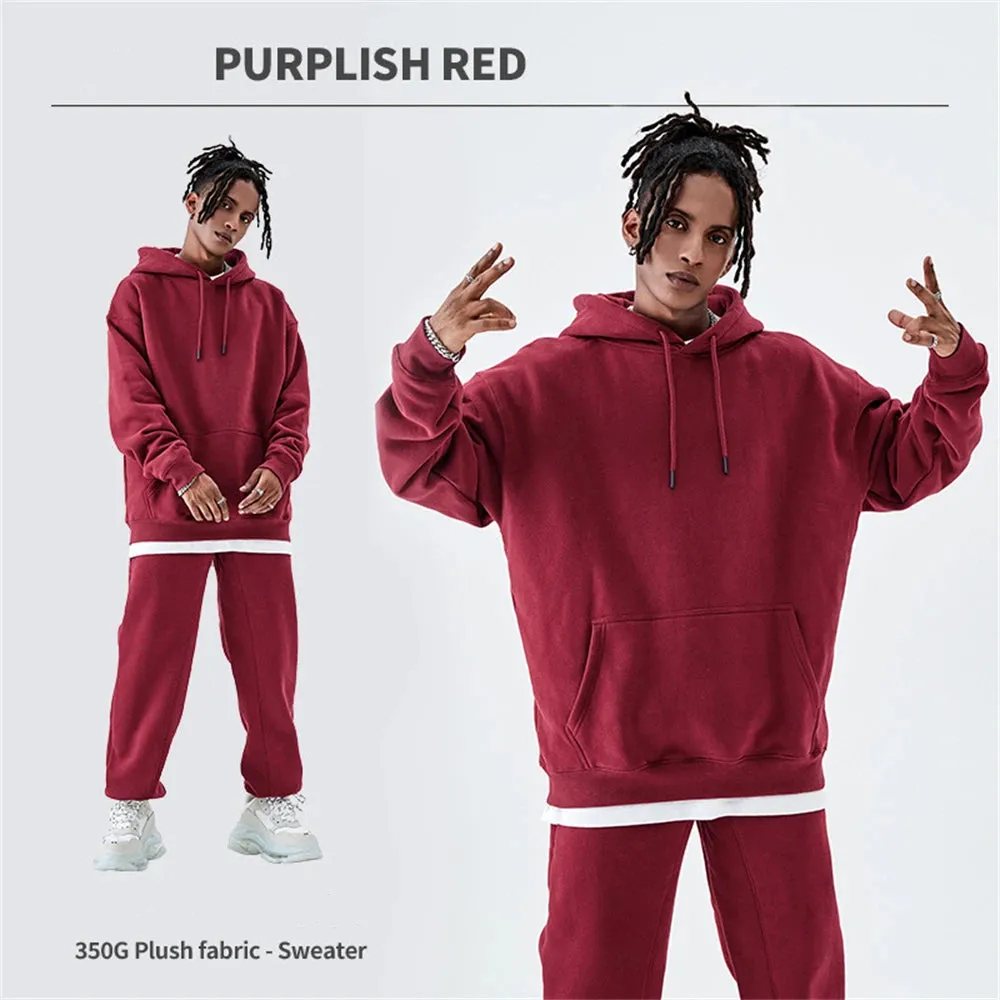 ZODF Casual Winter Fleece Solid Hoodies