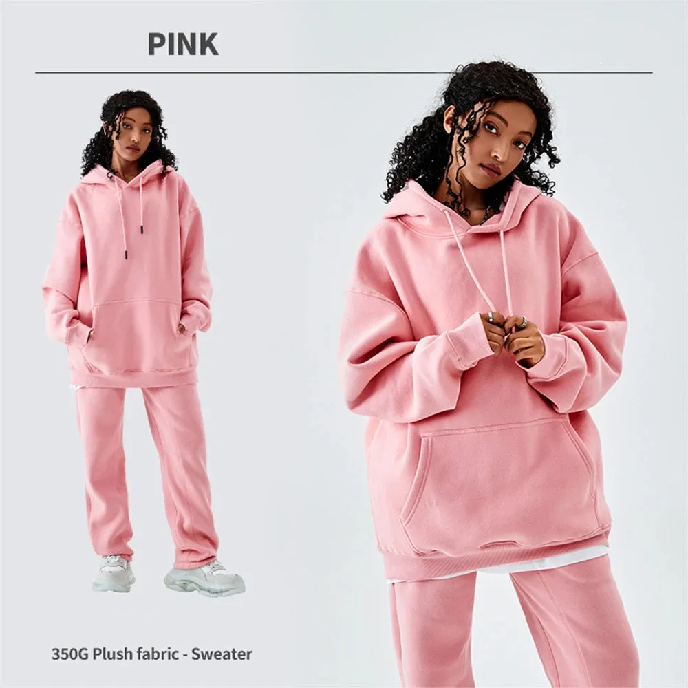 ZODF Casual Winter Fleece Solid Hoodies