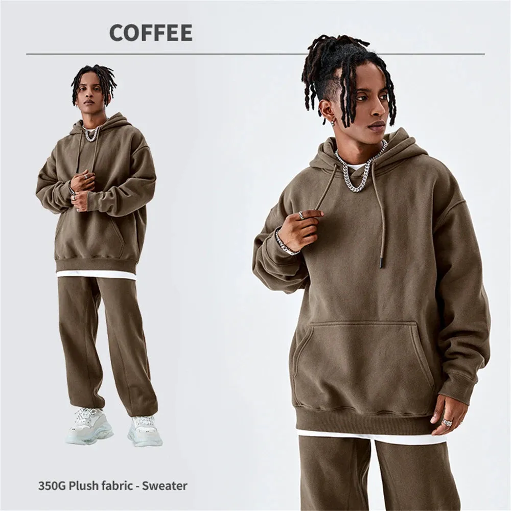 ZODF Casual Winter Fleece Solid Hoodies