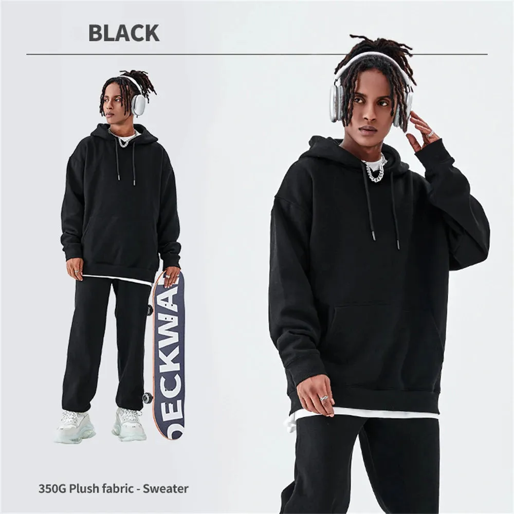 ZODF Casual Winter Fleece Solid Hoodies