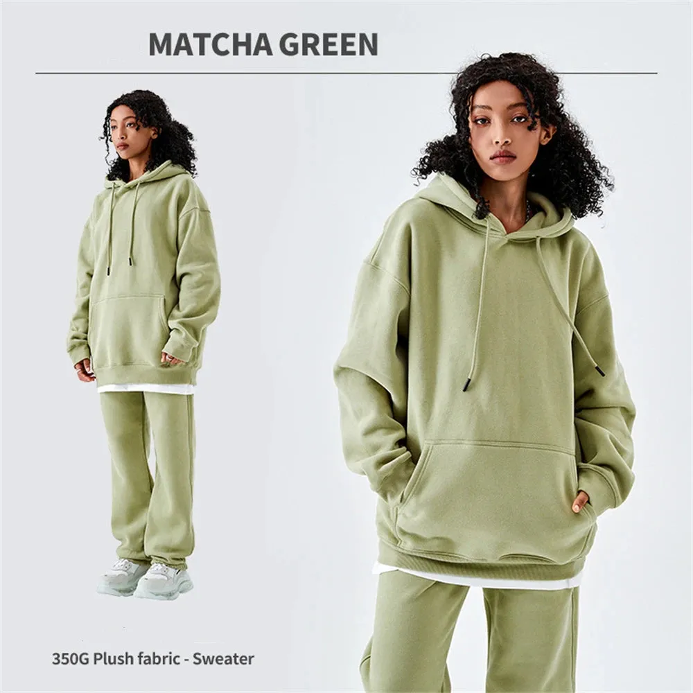 ZODF Casual Winter Fleece Solid Hoodies